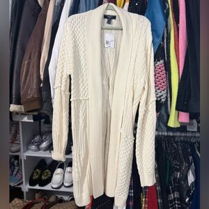 Forever 21 Textured Cream Cardigan